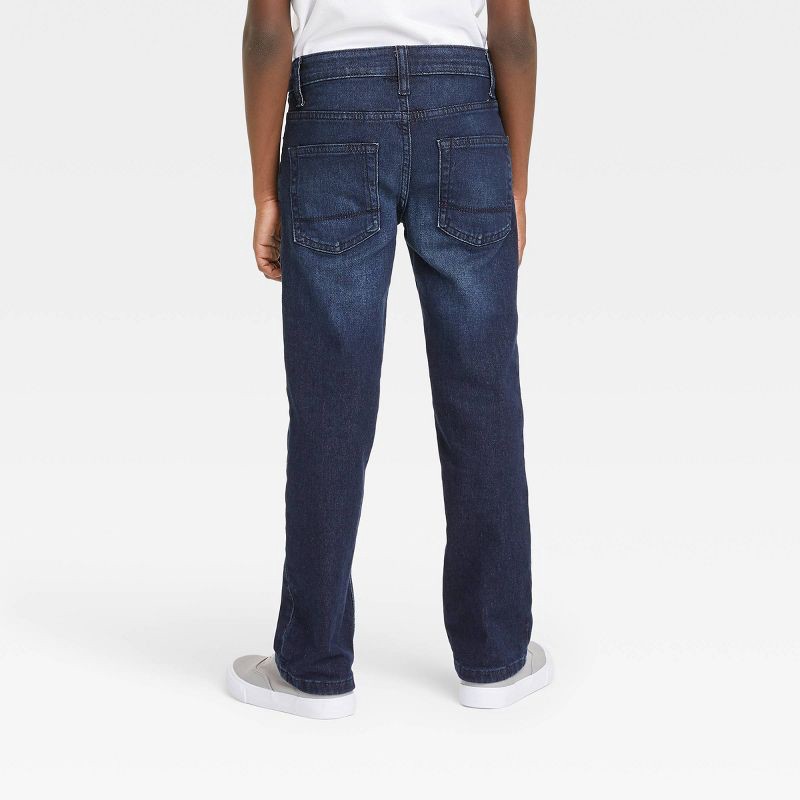slide 2 of 6, Boys' Stretch Straight Fit Jeans - Cat & Jack™ Blue 7, 1 ct
