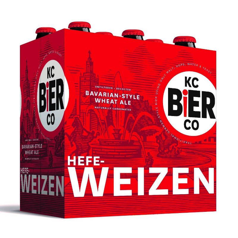 slide 2 of 2, KC Bier Co KC Bier Hefe-Weizen Bavarian-Style Wheat Ale Beer - 6pk/12 fl oz Bottles, 6 ct; 12 fl oz