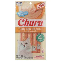 Churu Chicken Recipe Cat Treats 4 - 0.5 oz Tubes