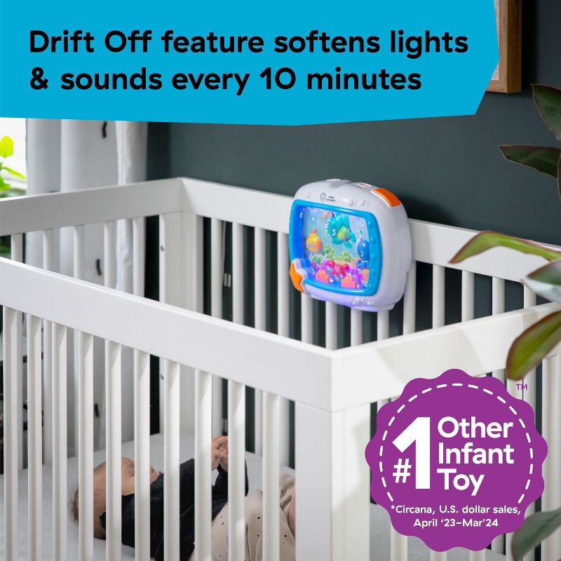 slide 6 of 14, Baby Einstein Sea Dreams Soother Musical Crib Toy and Sound Machine - Blue, 1 ct