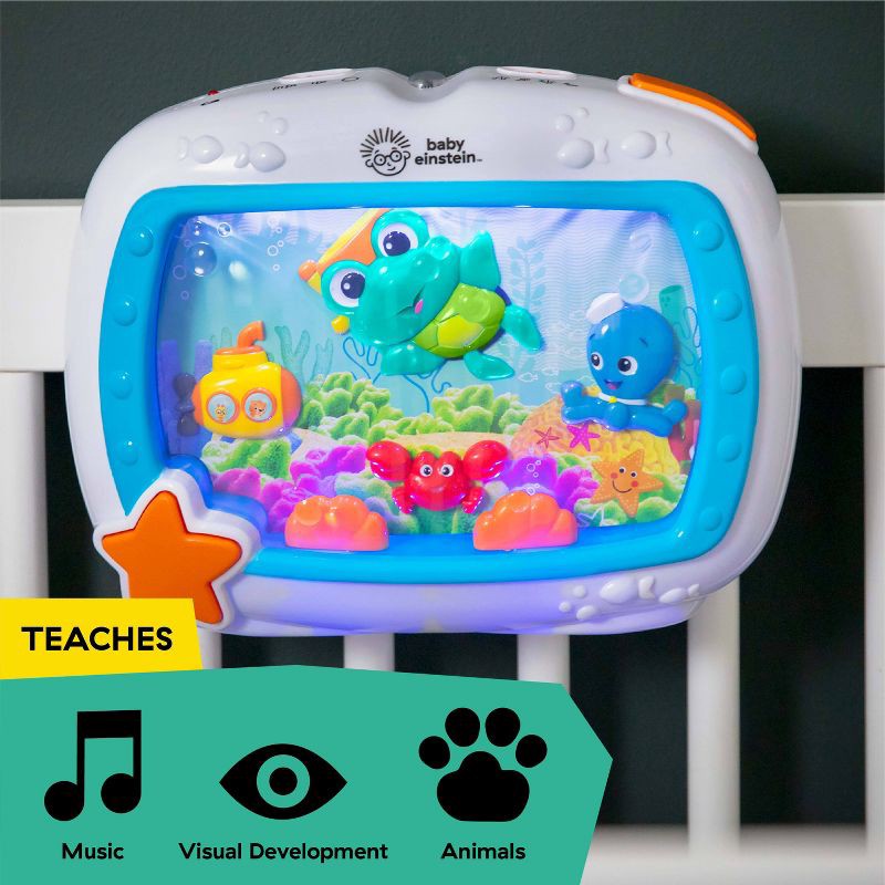 slide 7 of 14, Baby Einstein Sea Dreams Soother Musical Crib Toy and Sound Machine - Blue, 1 ct
