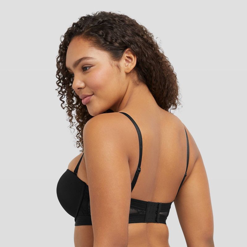 slide 7 of 8, Maidenform Women's Strapless Multiway Push-Up Bra SE1102 - Black 38B: Convertible Strapless, Padded Underwire, Adjustable Straps, 1 ct