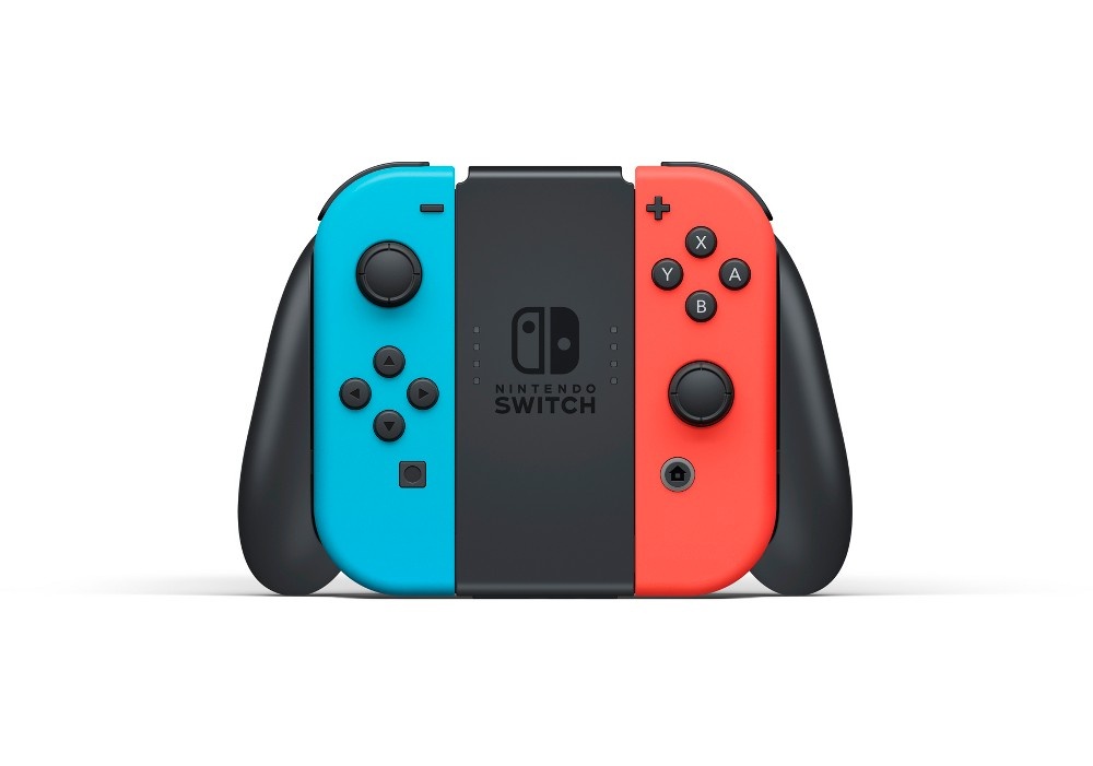 slide 4 of 8, Nintendo Switch with Neon Blue and Neon Red Joy-Con, 1 ct