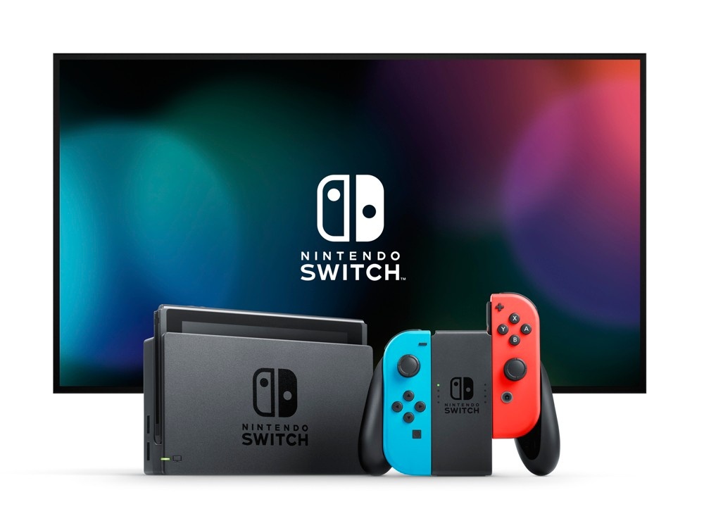 slide 6 of 8, Nintendo Switch with Neon Blue and Neon Red Joy-Con, 1 ct