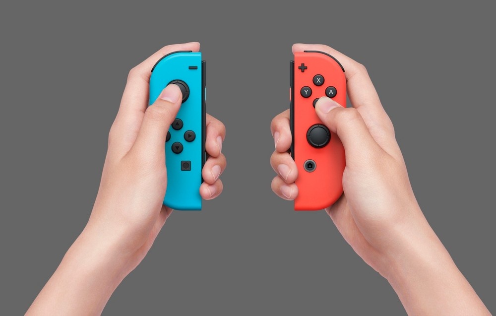 slide 8 of 8, Nintendo Switch with Neon Blue and Neon Red Joy-Con, 1 ct