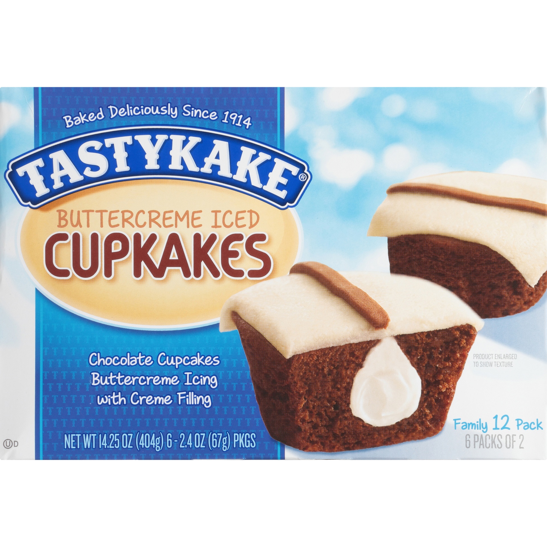 slide 6 of 8, Tastykake Creme Filled Buttercreme Cupkakes 6 - 2.4 oz Packages, 6 ct