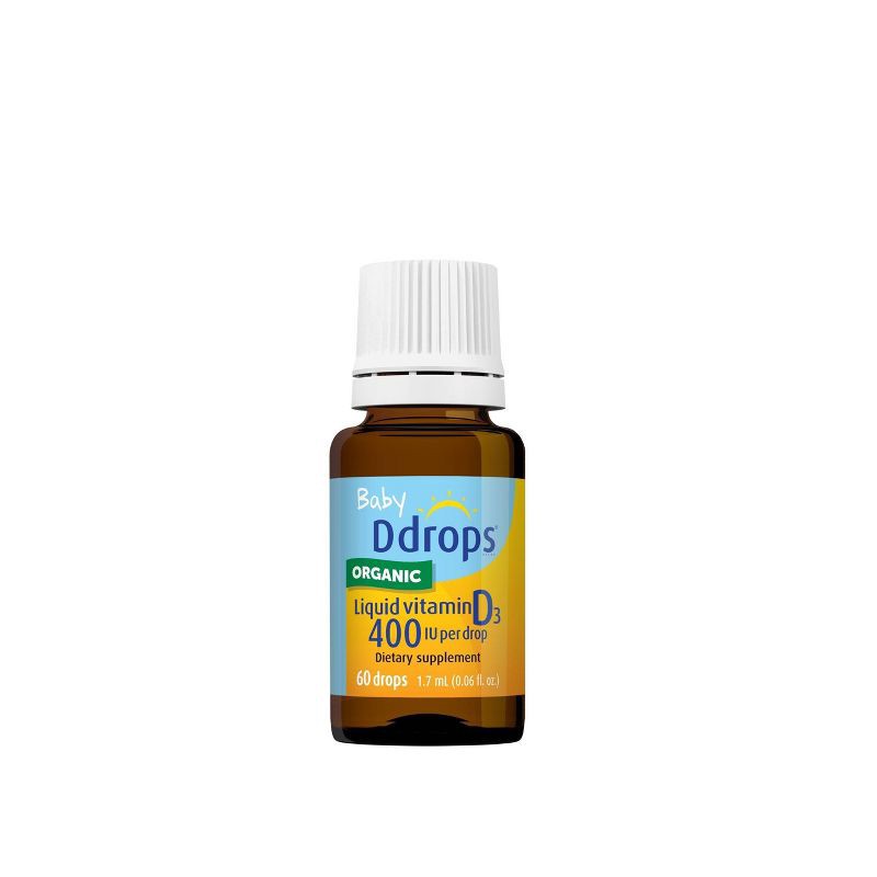 slide 4 of 11, Ddrops Baby Vitamin D 400 IU Organic Liquid Drops - 0.06 fl oz, 0.06 fl oz