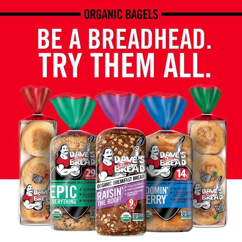 slide 3 of 13, Dave's Killer Bread Plain Awesome Organic Bagels - 16.75oz, 16.75 oz