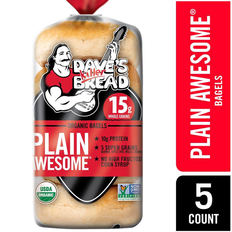 slide 7 of 13, Dave's Killer Bread Plain Awesome Organic Bagels - 16.75oz, 16.75 oz