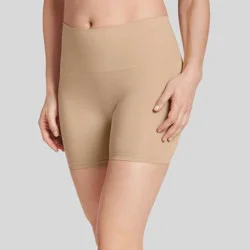 Jockey Generation™ Women's Tummy Smoothing Mid-Waist Boyshorts - Beige XXL: Light Compression Knit Shapewear