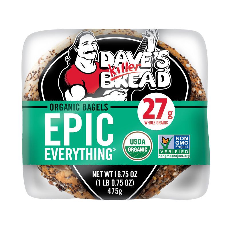 slide 15 of 16, Dave's Killer Bread Epic Everything Organic Bagels - 16.75oz, 16.75 oz