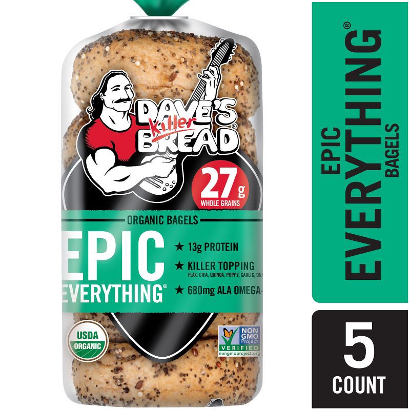 slide 9 of 16, Dave's Killer Bread Epic Everything Organic Bagels - 16.75oz, 16.75 oz