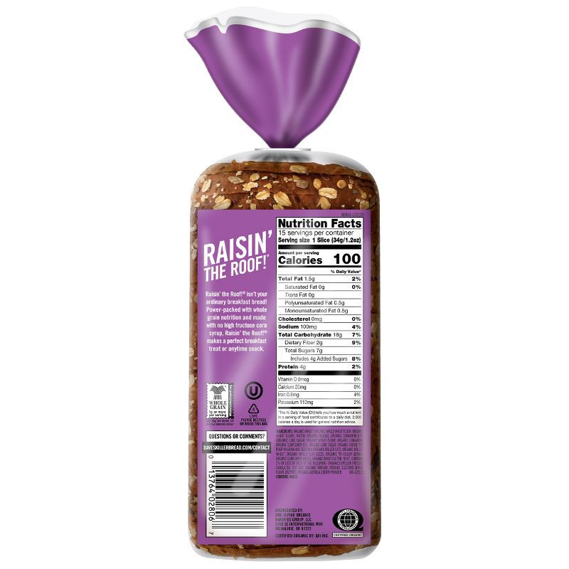 slide 12 of 16, Dave's Killer Bread Organic Raisin' the Roof - 18oz, 18 oz