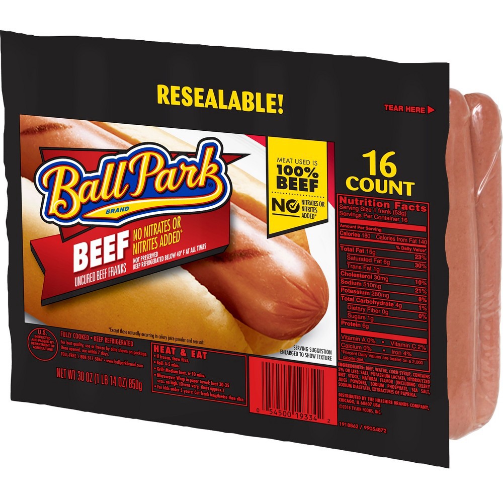 Ball Park Uncured Beef Franks - 30oz/16ct 30 oz, 16 ct | Shipt