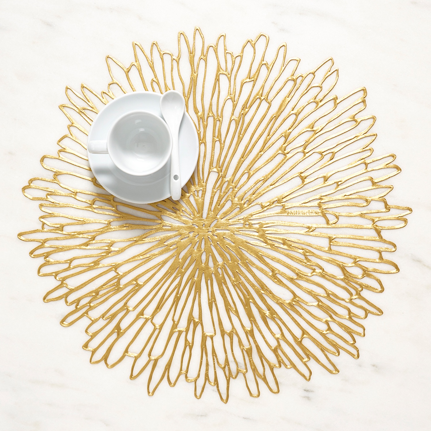 slide 1 of 1, Chilewich Vinyl Bloom Placemat , Gilded, 1 ct