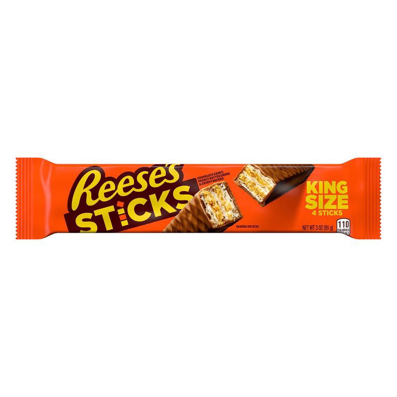 slide 2 of 6, Reese's King Size Milk Chocolate Peanut Butter & Crispy Wafers Sticks Candy - 3oz/4ct, 4 ct; 3 oz