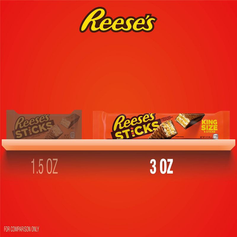 slide 6 of 6, Reese's King Size Milk Chocolate Peanut Butter & Crispy Wafers Sticks Candy - 3oz/4ct, 4 ct; 3 oz