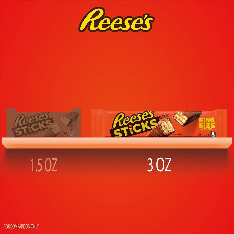 slide 7 of 7, Reese's King Size Milk Chocolate Peanut Butter & Crispy Wafers Sticks Candy - 3oz/4ct, 4 ct; 3 oz