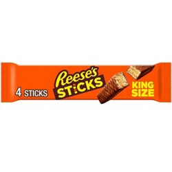 Reese's King Size Milk Chocolate Peanut Butter & Crispy Wafers Sticks Candy - 3oz/4ct