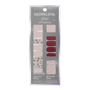 slide 1 of 1, Dashing Diva Gloss Gel Strip Palette, Holiday 2024 Collection, [Holly}Wood, 32 ct
