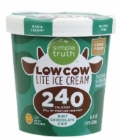 slide 1 of 1, Simple Truth Low Cow Lite Mint Chocolate Chip Ice Cream, 1 pint