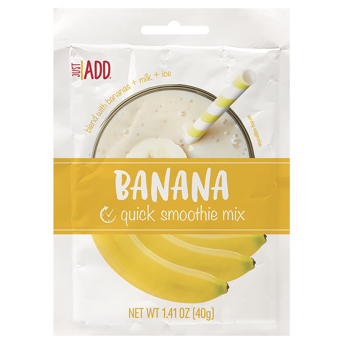 slide 1 of 1, Just Add Banana Quick Smoothie Mix, 1.4 oz