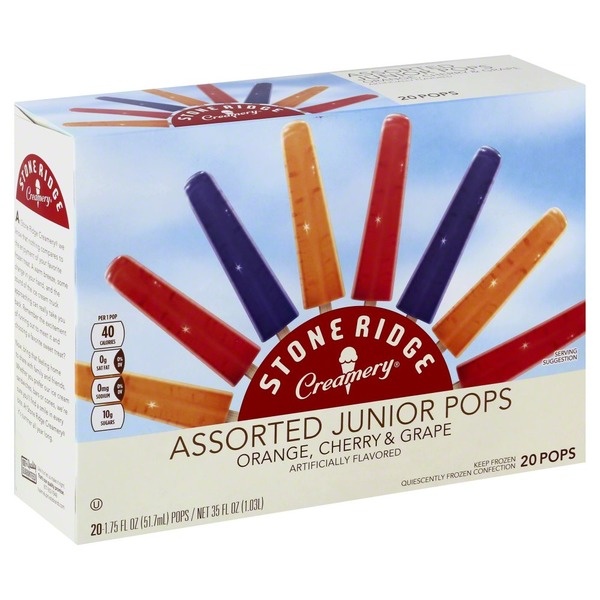 slide 1 of 1, Stone Ridge Creamery Assorted Junior Pops, 35 fl oz