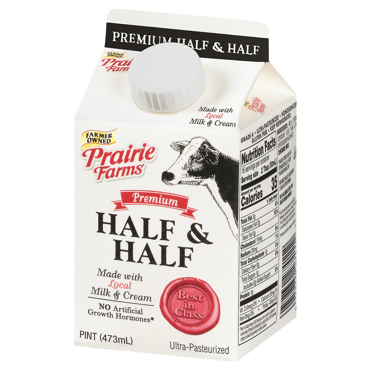 slide 8 of 9, Prairie Farms Premium Half & Half 1 pt, 1 pint