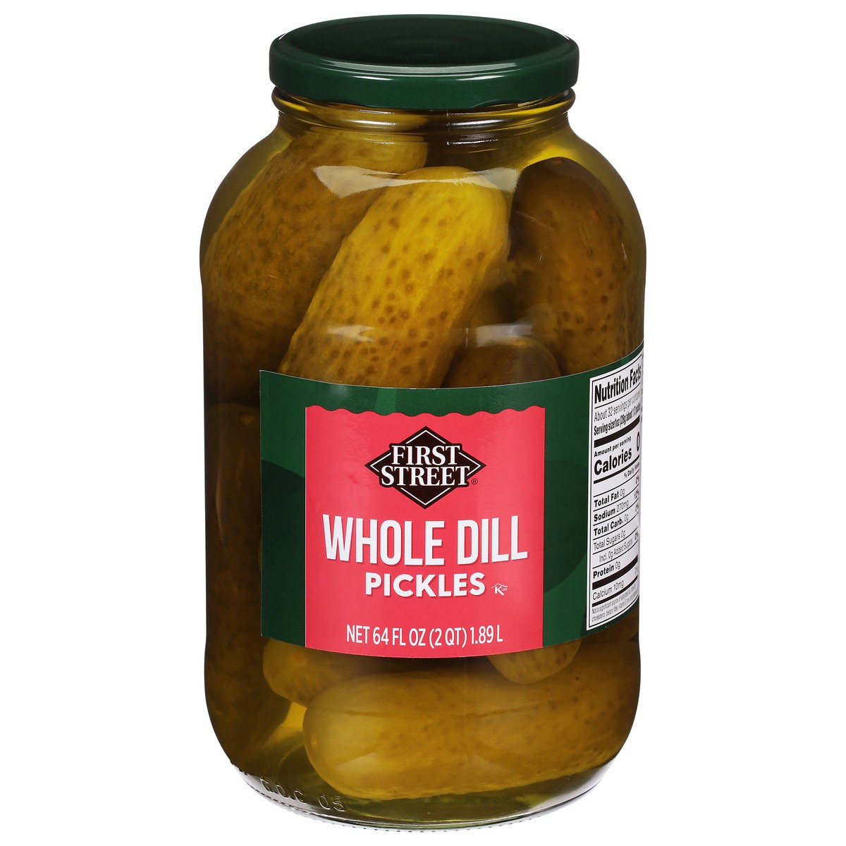 slide 1 of 14, First Street Whole Dill Pickles, 64 oz