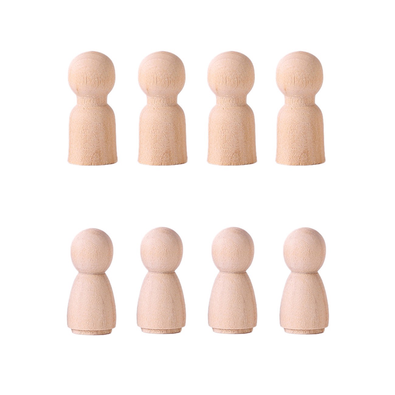 slide 3 of 3, 1" Wooden Peg People By Creatology, 0.5 in x 0.5 in x 1.18 in