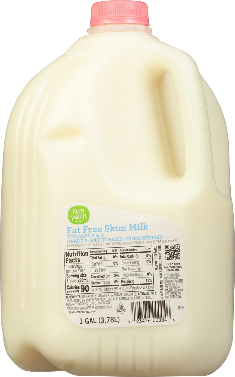 slide 7 of 9, That's Smart! Fat Free Skim Milk 1 gal, 1 gal