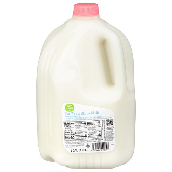 slide 1 of 9, That's Smart! Fat Free Skim Milk 1 gal, 1 gal