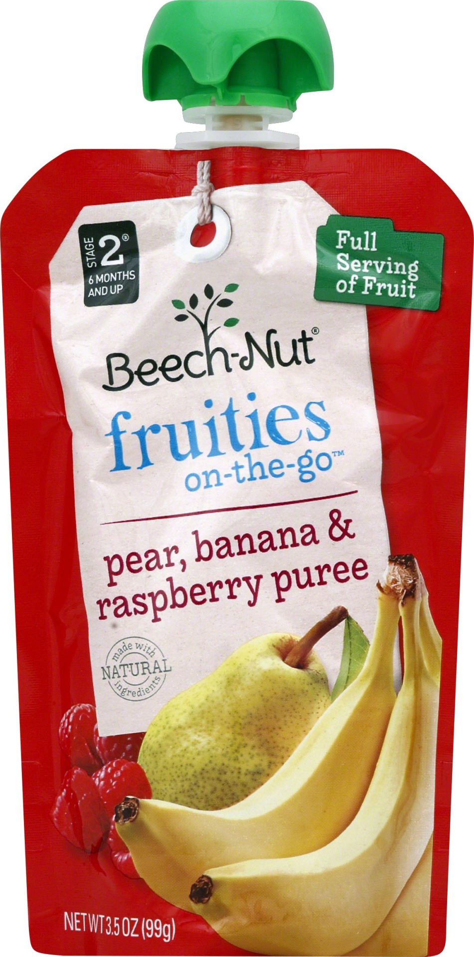 slide 6 of 7, Beech-Nut Fruities Stage 2 (from About 6 Months) Pear, Banana & Raspberries 3.5 oz, 3.5 oz