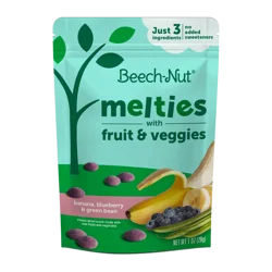Beech-Nut® Melties Stage 3 Banana Blueberry & Green Bean Baby Snack Melts Bag