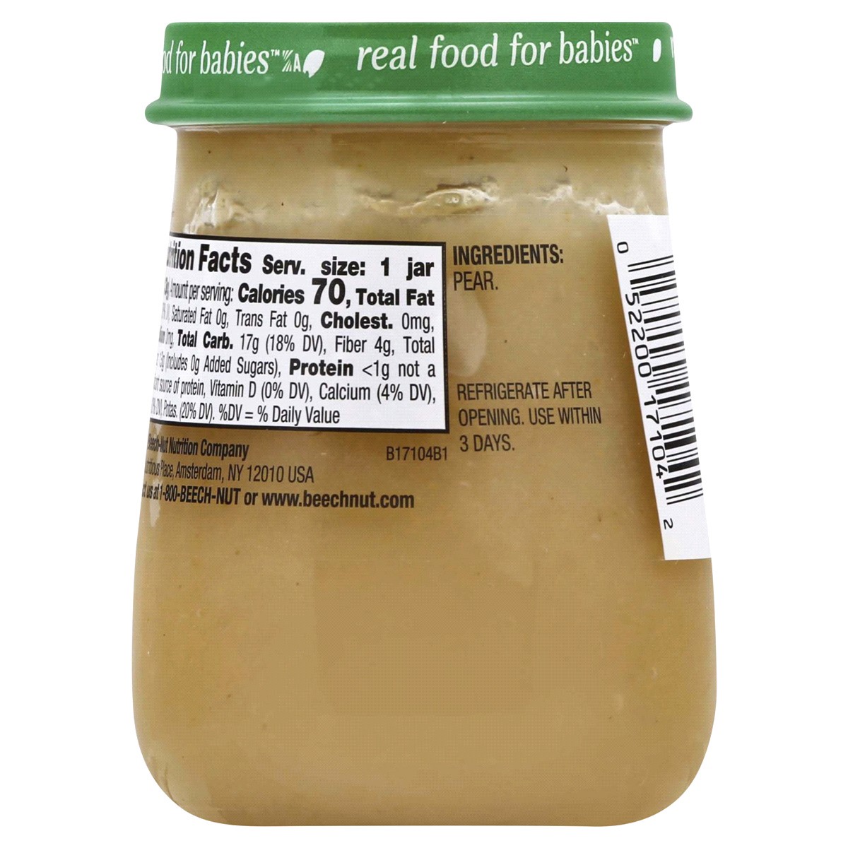 slide 2 of 2, Beech-Nut Naturals Stage 1 (4+ months) Pear 4 oz, 4 oz