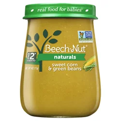 Beech-Nut Naturals Stage 2 (6+ months) Sweet Corn & Green Beans 4 oz