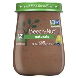 Beech-Nut Naturals Stage 2 (6+ months) Pear & Blueberries 4 oz