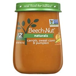 Beech-Nut Naturals Stage 2 (6+ months) Carrots Sweet Corn & Pumpkin 4 oz