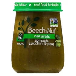 Beech-Nut Naturals Stage 2 (6 Months+) Spinach, Zucchini & Peas Stage 2 4 oz