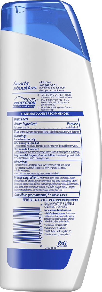 slide 2 of 3, Head & Shoulders Head and Shoulders Old Spice Swagger Anti-Dandruff 2-in-1 Shampoo + Conditioner, 12.8fl oz, 12.8 fl oz