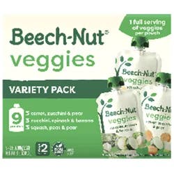 Beech-Nut Stage 2 (from About 6 Months) Veggies Stage 2 9 - 3.5 oz Pouches