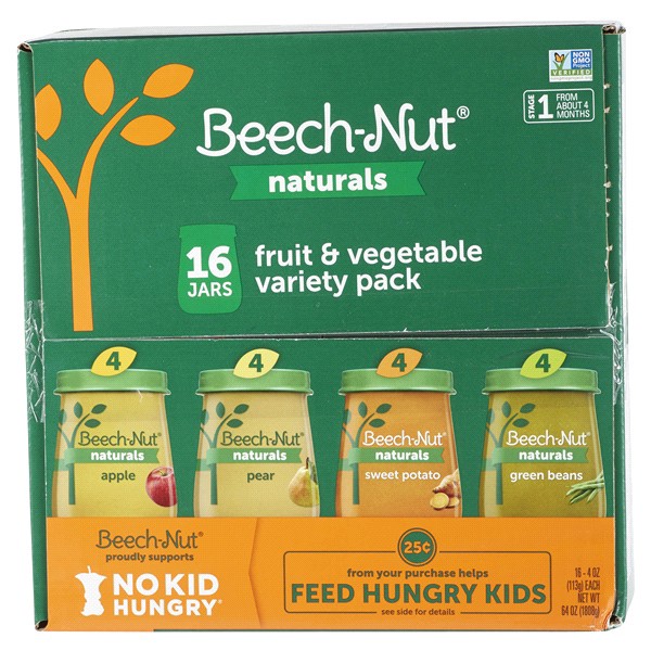 slide 25 of 29, Beech-Nut Naturals Stage 1, Variety Baby Food Jar, 16 ct, 4 oz