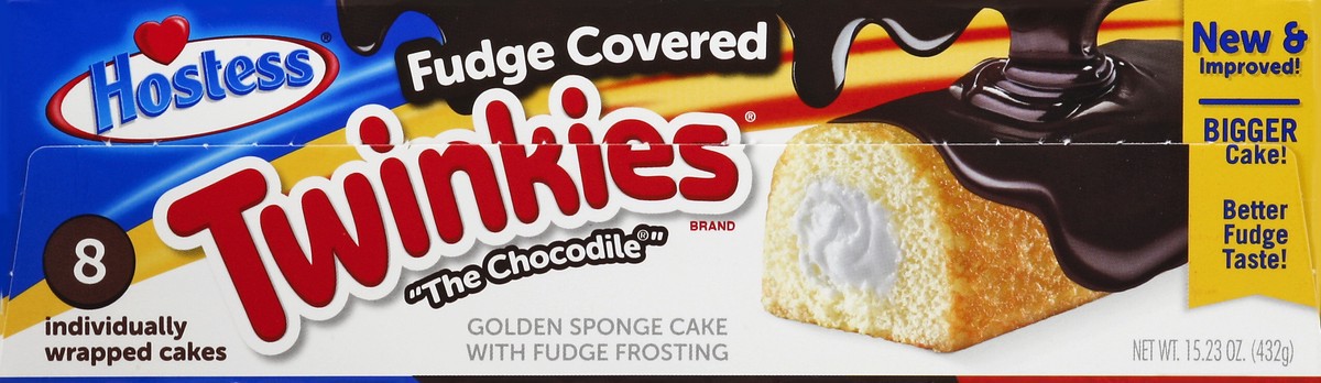 slide 4 of 4, HOSTESS Fudge Covered TWINKIES 8 Count 15.23 oz, 8 ct; 15.23 oz