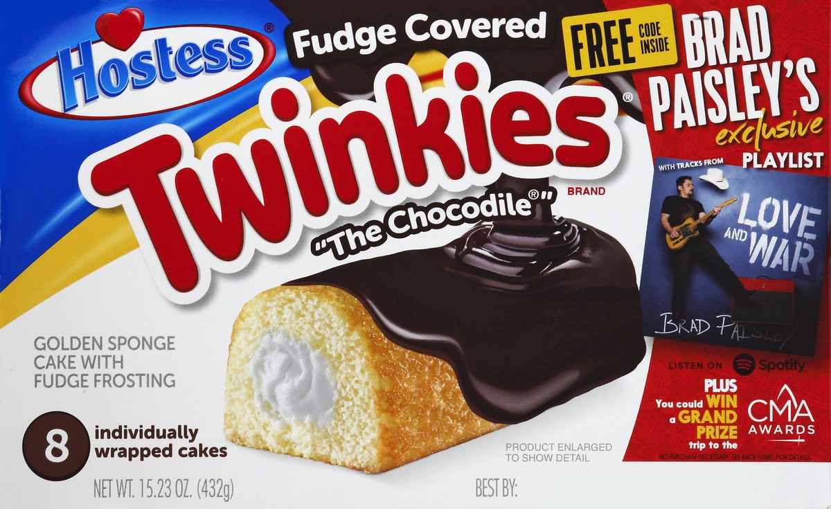 slide 2 of 4, HOSTESS Fudge Covered TWINKIES 8 Count 15.23 oz, 8 ct; 15.23 oz