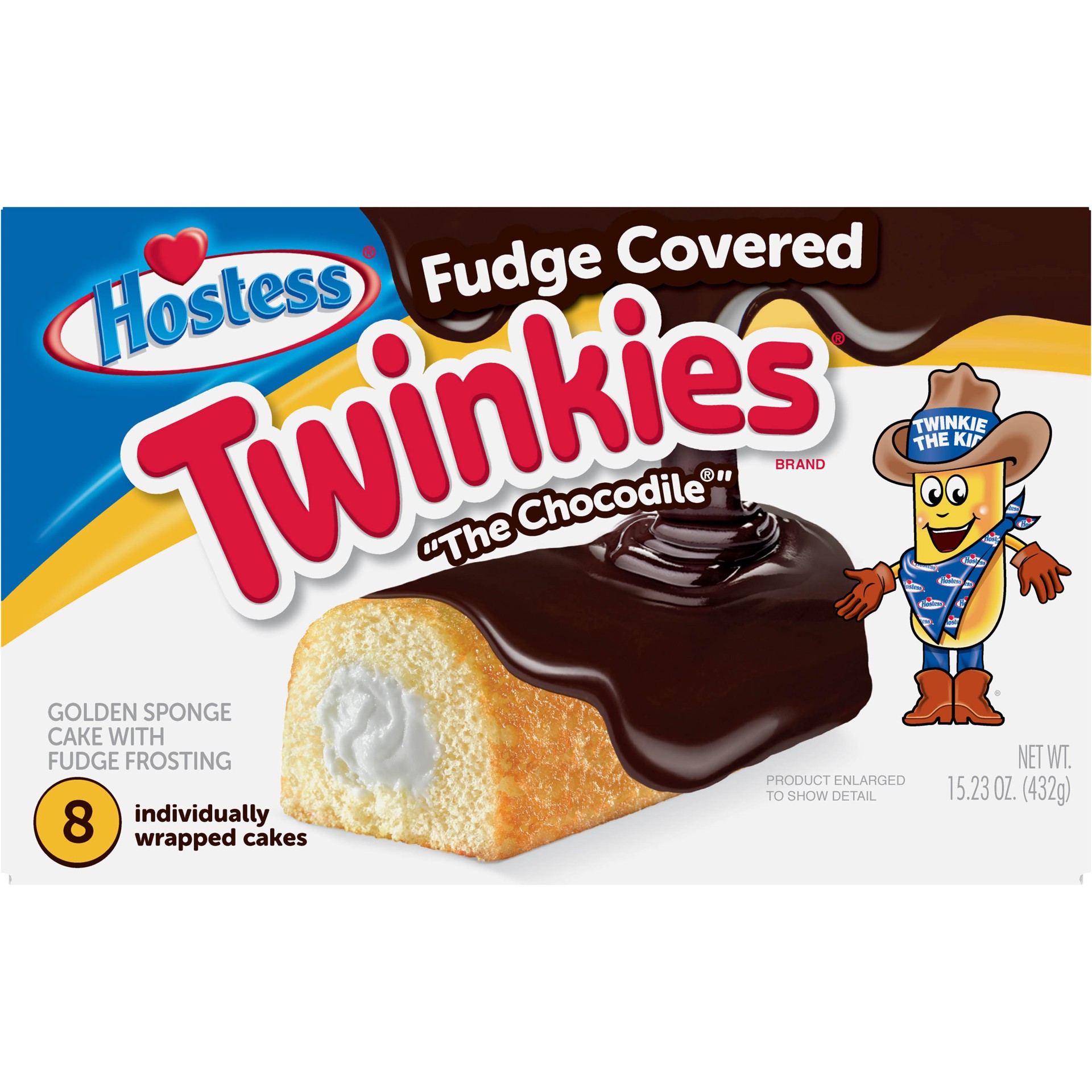 slide 1 of 4, HOSTESS Fudge Covered TWINKIES 8 Count 15.23 oz, 8 ct; 15.23 oz