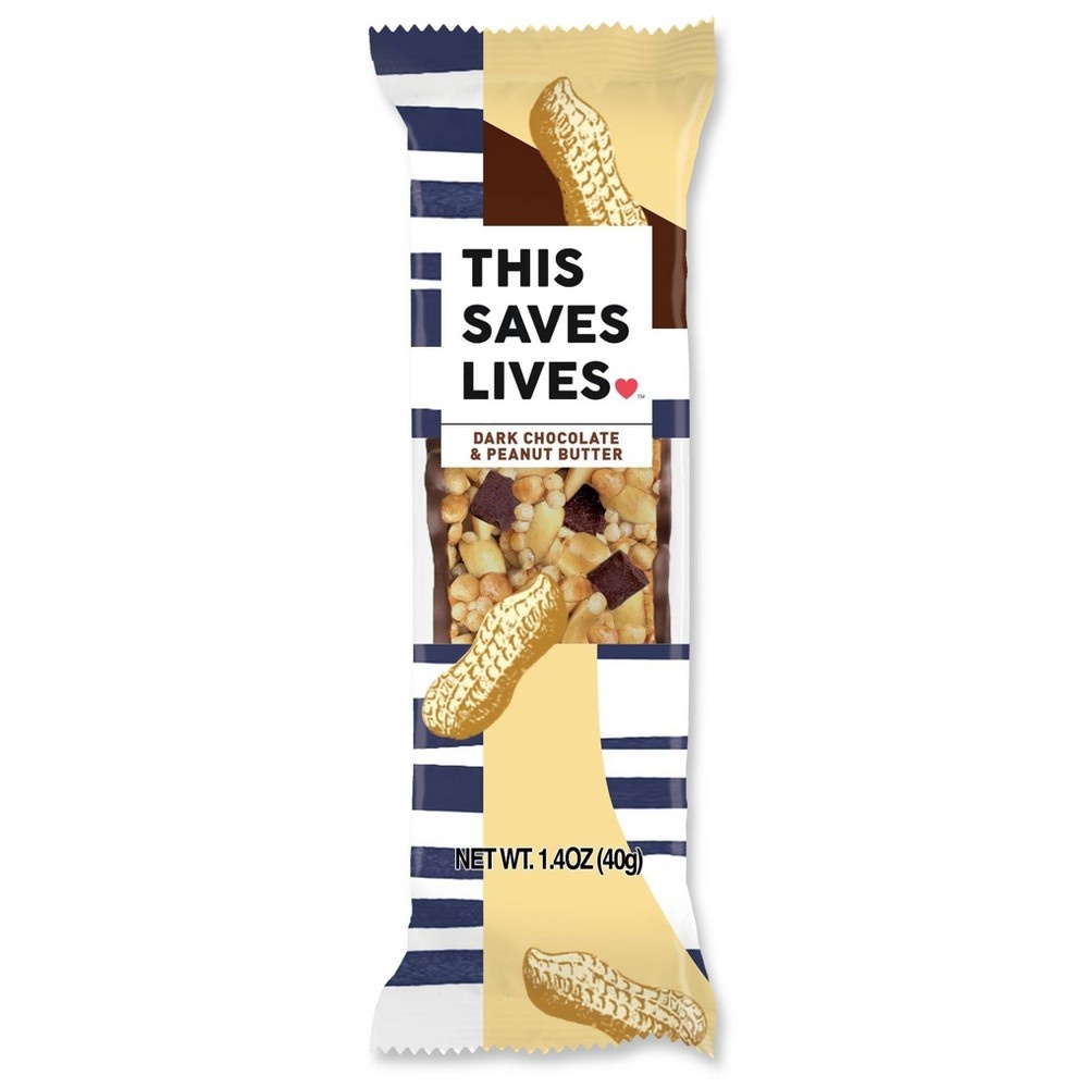 slide 2 of 4, This Bar Saves Lives This Saves Lives Dark Chocolate & Peanut Butter Granola Bars, 4 ct