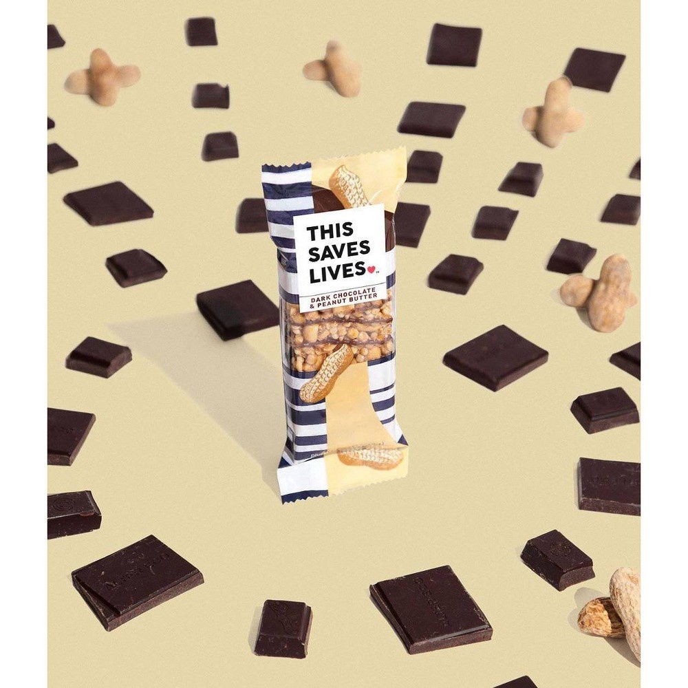 slide 4 of 4, This Bar Saves Lives This Saves Lives Dark Chocolate & Peanut Butter Granola Bars, 4 ct