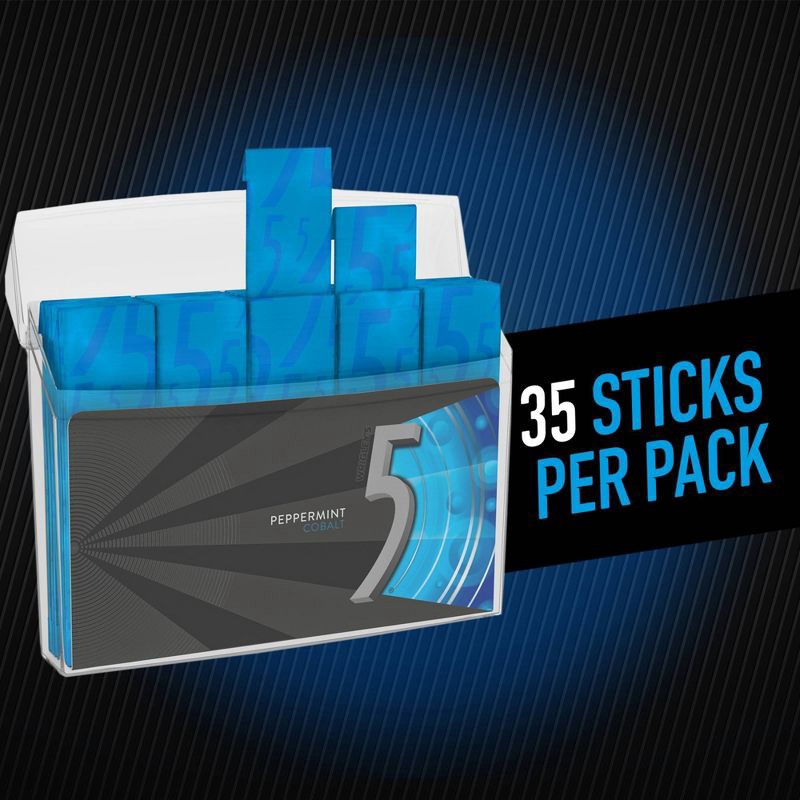 slide 3 of 8, 5 Gum Wrigley's 5 Peppermint Cobalt Sugarfree Gum - 35ct, 35 ct