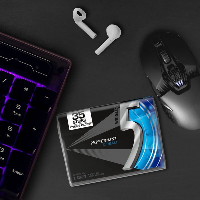 slide 4 of 11, 5 Gum Sugar-Free Peppermint Cobalt Gum - 35ct, 35 ct