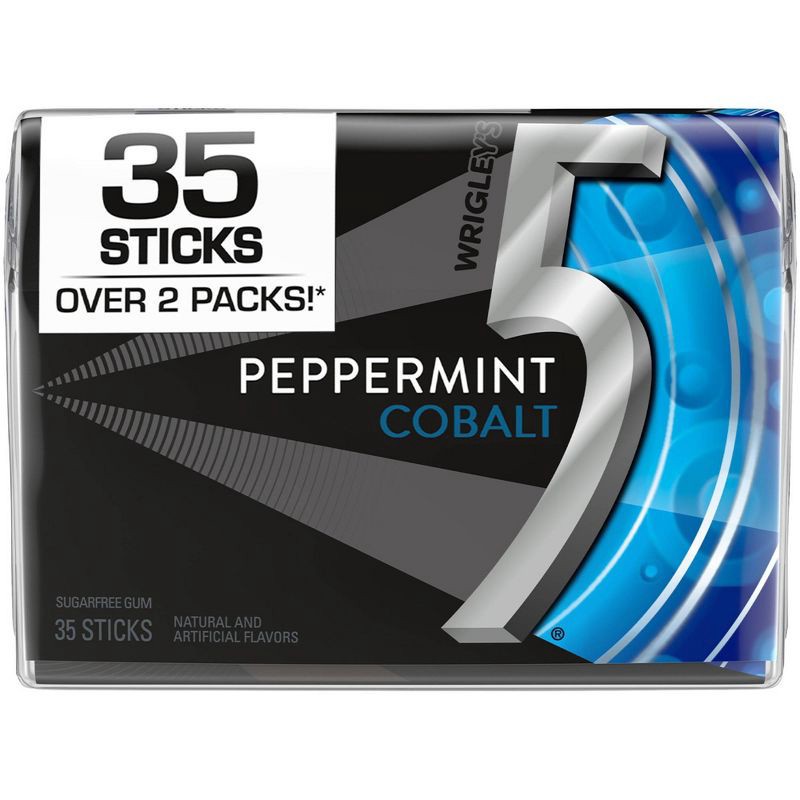 slide 1 of 8, 5 Gum Wrigley's 5 Peppermint Cobalt Sugarfree Gum - 35ct, 35 ct